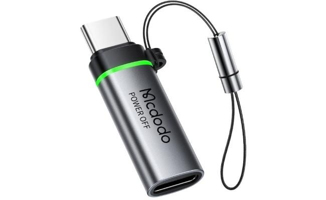 Mcdodo OT-6010 Lightning to USB-C OTG Adapter 60W, Auto Power Off